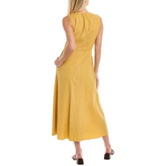 Theory Classic Chino Volume Dart Yellow Dress - Picture 4 of 11